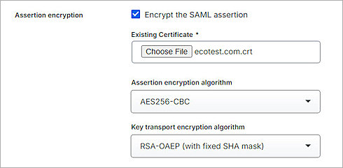 Screenshot of Duo, SAML Attributes